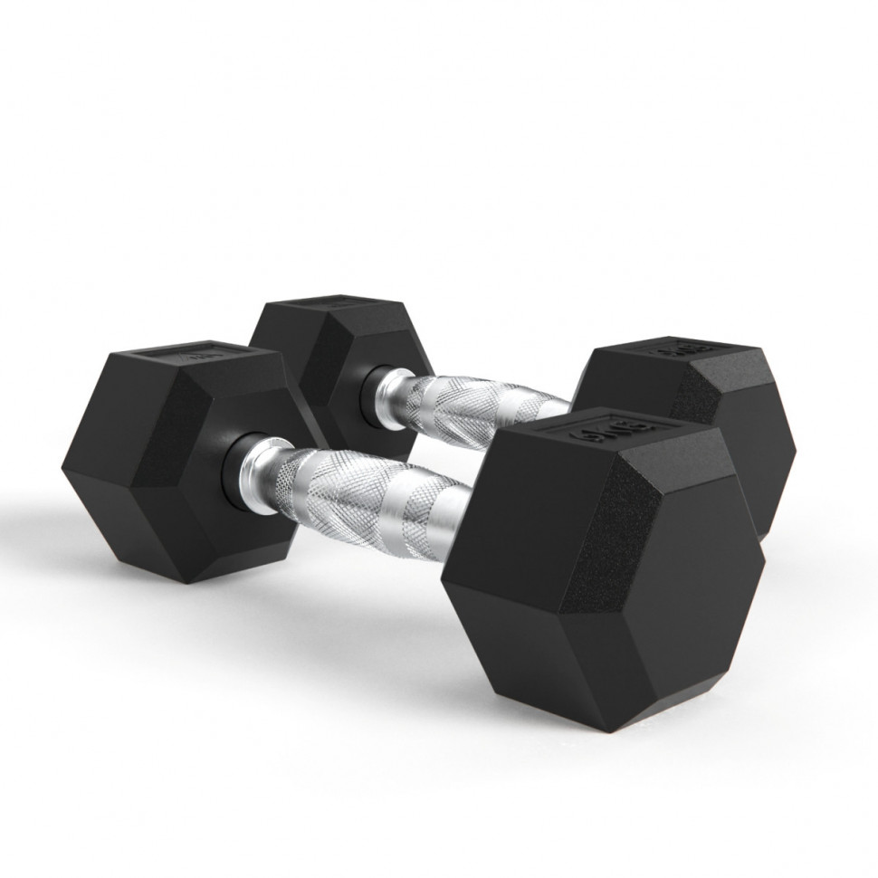 Гантели DFC гексаг. обрезиненная пара DB001-6 кг