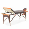 Стол массажный с деревянной рамой JF-AY01 3-секционный коричневый/оранжевый